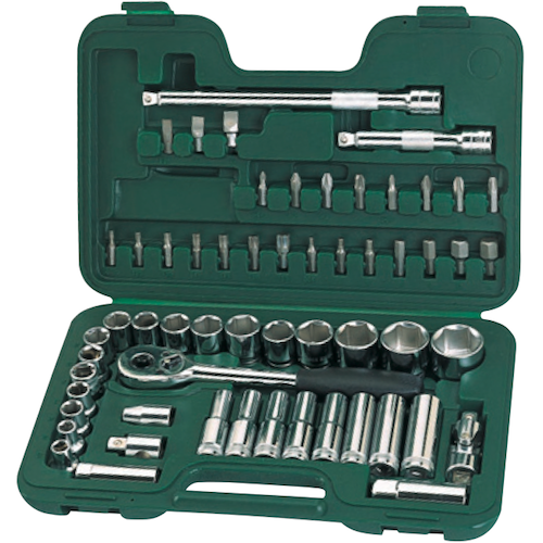 SATA 09007 Socket Set 58pc, 1/2", 9kg, Metric